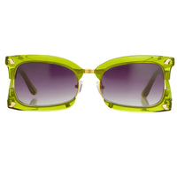 Thumbnail for Prabal Gurung Sunglasses Rectangular Apple Green With Purple Category 3 Graduated Lenses PG2C4SUN - Watches & Crystals
