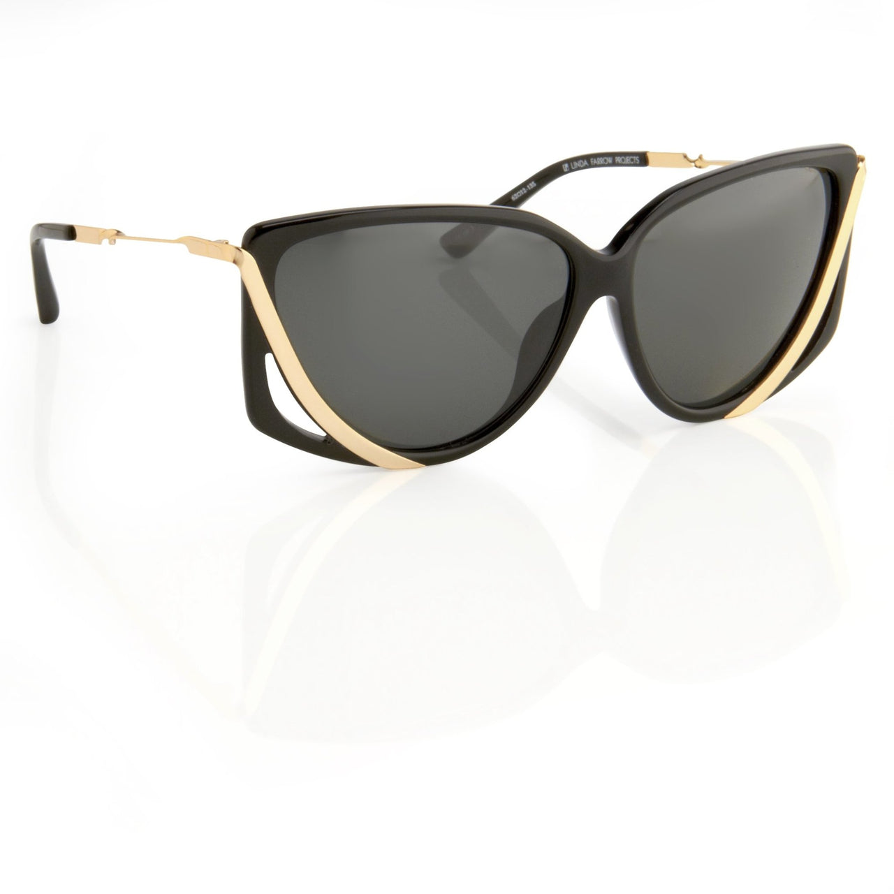 Prabal Gurung Sunglasses Rectangular Black Cut Out With Grey Category 3 Lenses PG4C1SUN - Watches & Crystals