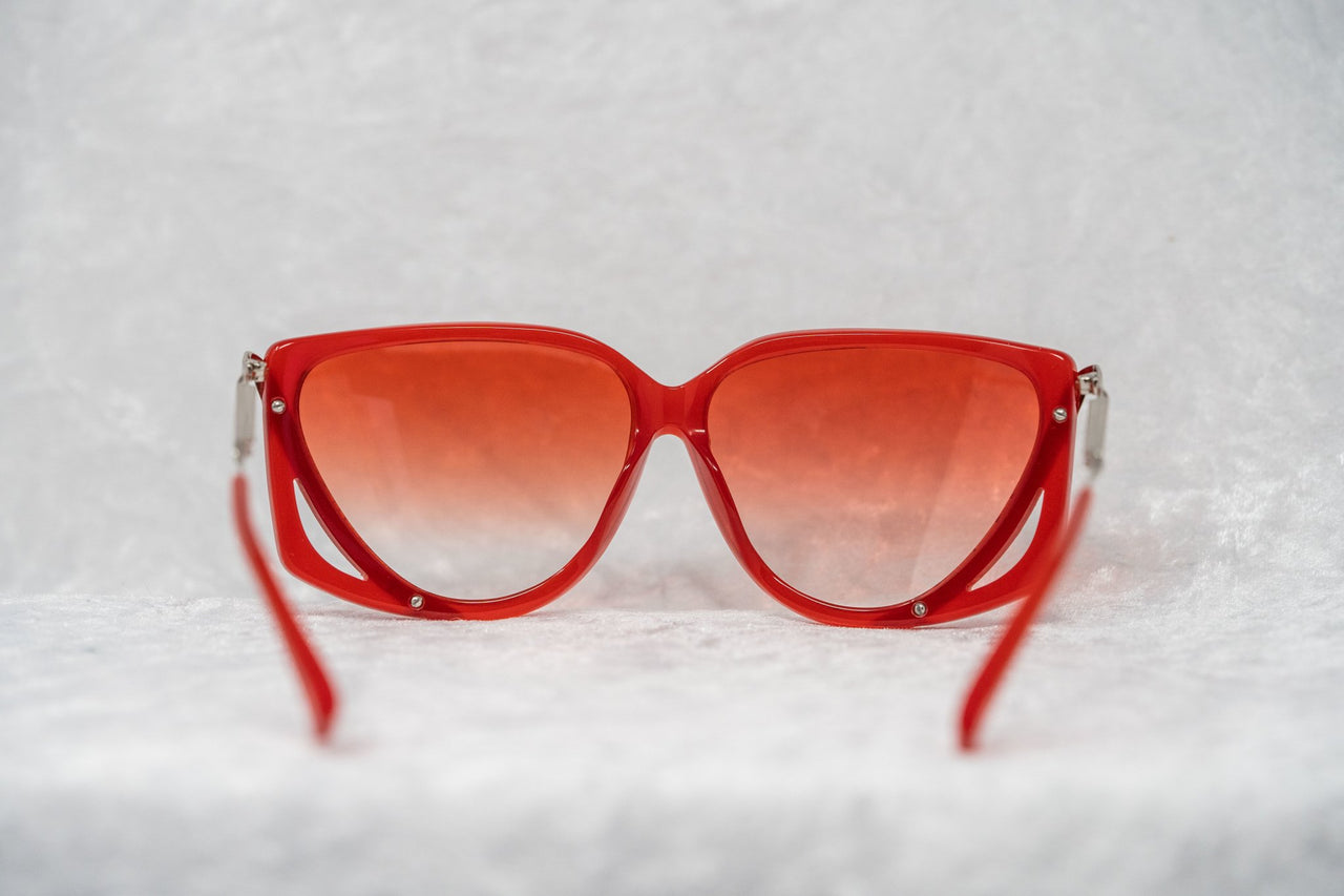 Prabal Gurung Sunglasses Rectangular Red Cut Out With Red Graduated Lenses PG4C3SUN - Watches & Crystals