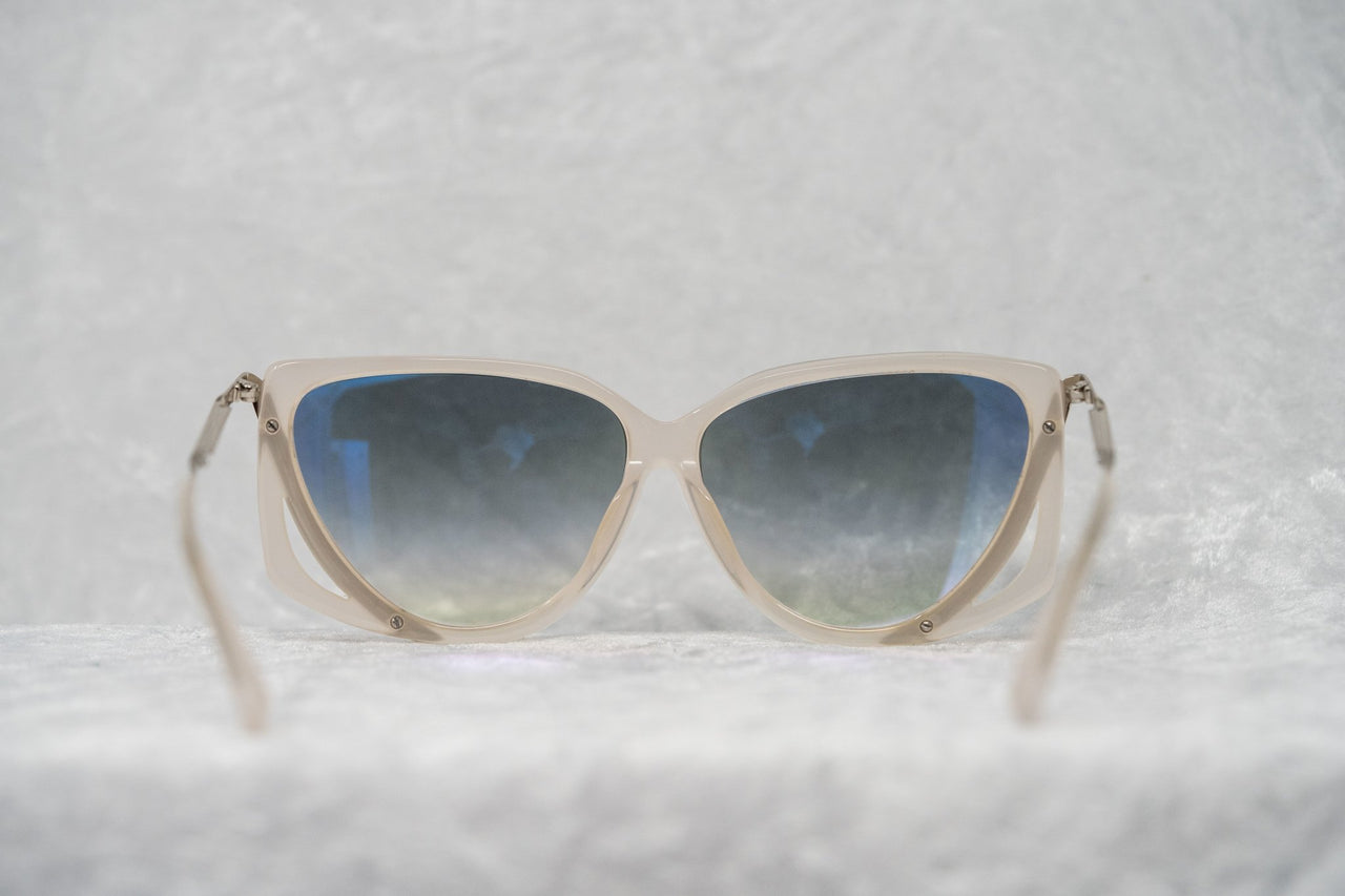 Prabal Gurung Sunglasses Rectangular Smokey White Cut Out With Grey Category 3 Graduated Lenses PG4C2SUN - Watches & Crystals