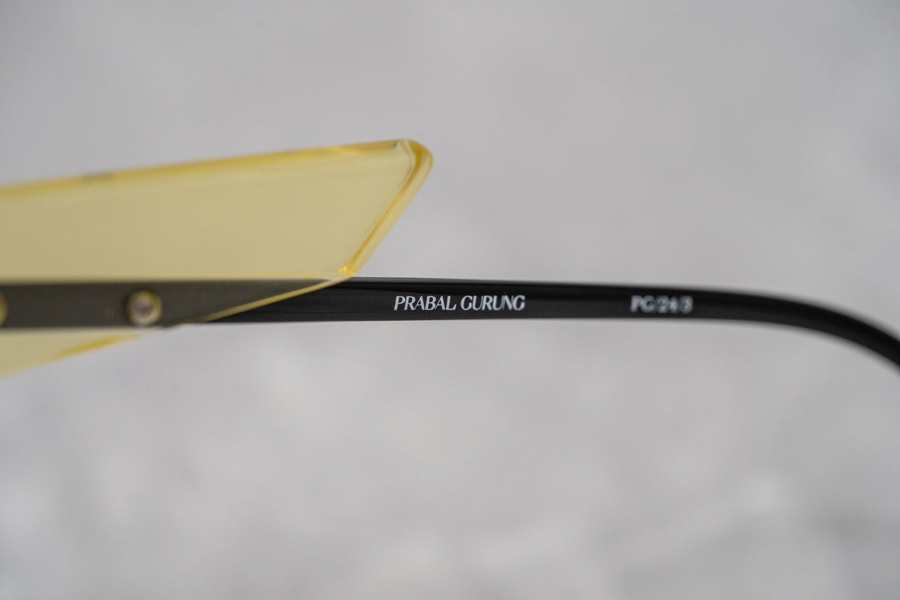 Prabal Gurung Sunglasses Round Clear Ivory White With Dark Grey Category 3 Graduated Lenses PG24C3SUN - Watches & Crystals
