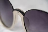 Thumbnail for Prabal Gurung Sunglasses Round Clear Ivory White With Dark Grey Category 3 Graduated Lenses PG24C3SUN - Watches & Crystals