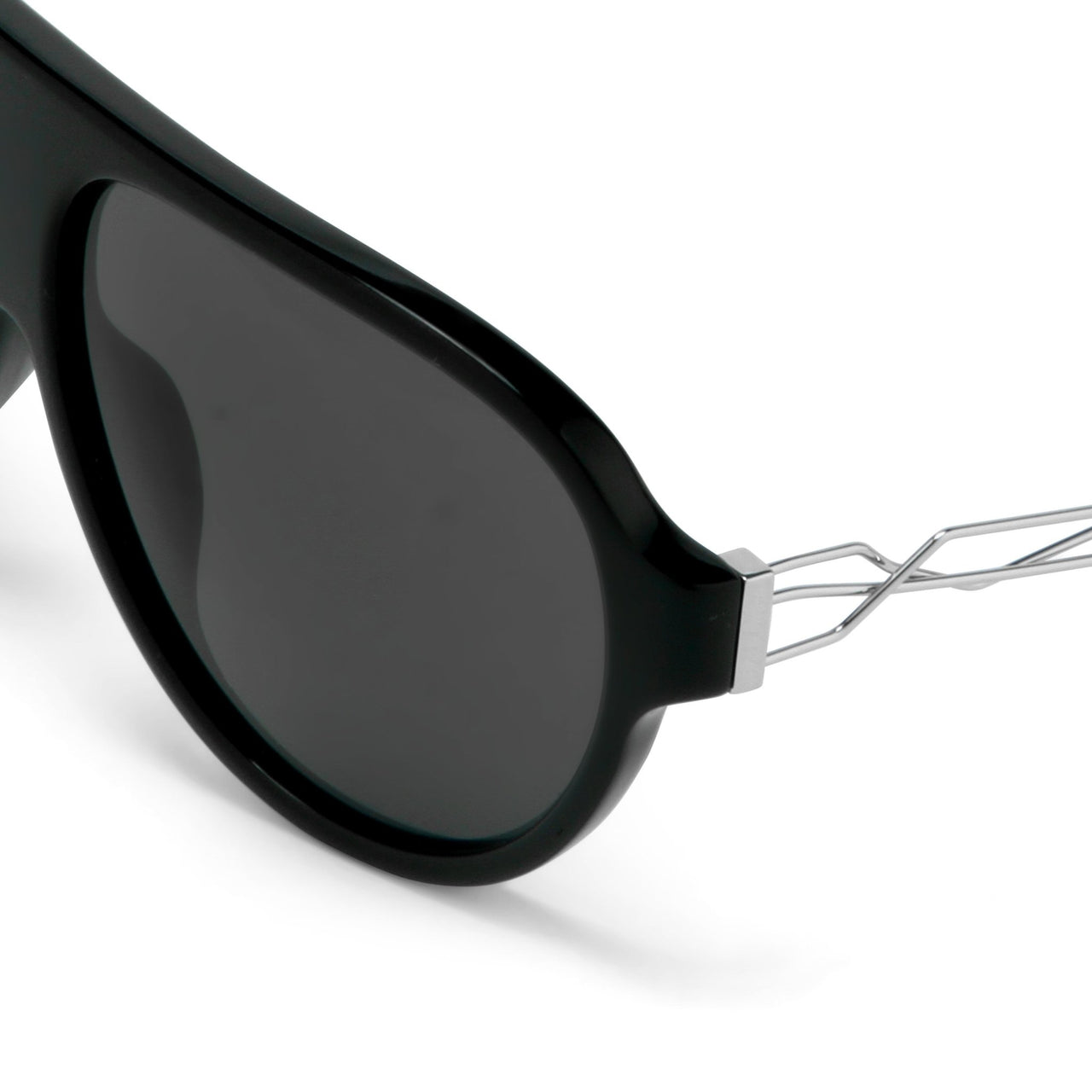 Prabal Gurung Sunglasses Unisex Aviator Black Acetate CAT3 Grey Lenses PG16C1SUN - Watches & Crystals