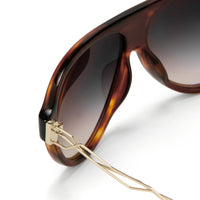 Thumbnail for Prabal Gurung Sunglasses Unisex Aviator Tortoise Shell Acetate CAT2 Grey Gradient Lenses PG16C2SUN - Watches & Crystals