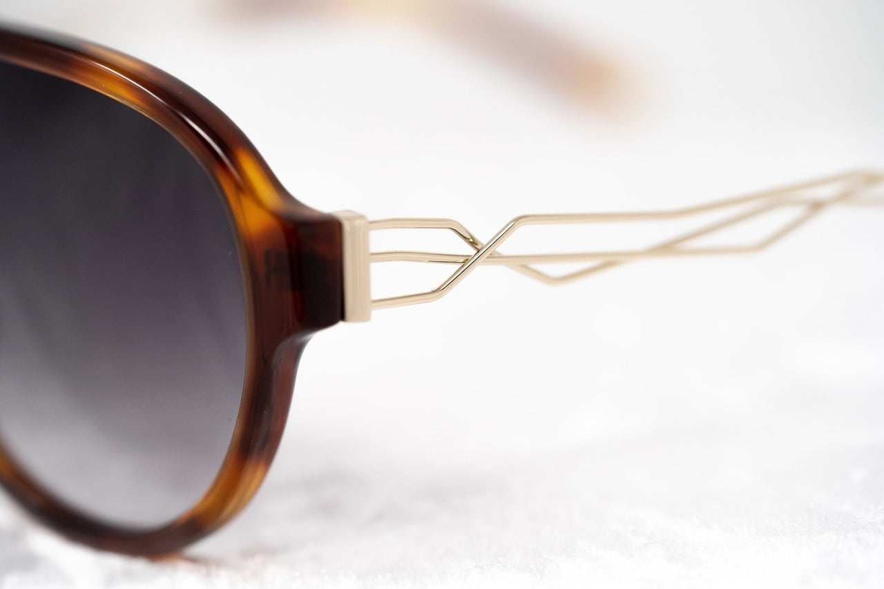 Prabal Gurung Sunglasses Unisex Aviator Tortoise Shell Acetate CAT2 Grey Gradient Lenses PG16C2SUN - Watches & Crystals