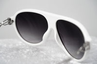 Thumbnail for Prabal Gurung Sunglasses Unisex Aviator White Acetate CAT2 Grey Gradient Lenses PG16C3SUN - Watches & Crystals