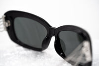 Thumbnail for Prabal Gurung Sunglasses Women's Rectangle Black Acetate CAT3 Grey Lenses PG14C1SUN - Watches & Crystals