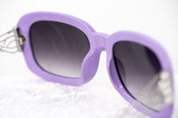 Thumbnail for Prabal Gurung Sunglasses Women's Rectangle Purple Acetate CAT2 Grey Gradient Lenses PG13C4SUN - Watches & Crystals