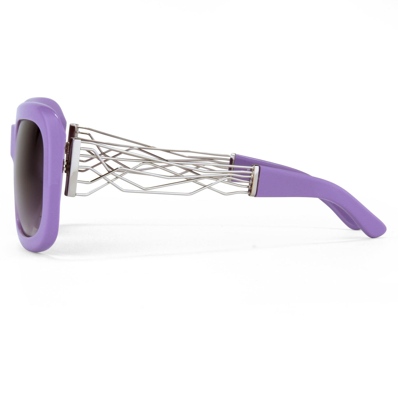 Prabal Gurung Sunglasses Women's Rectangle Purple Acetate CAT2 Grey Gradient Lenses PG13C4SUN - Watches & Crystals