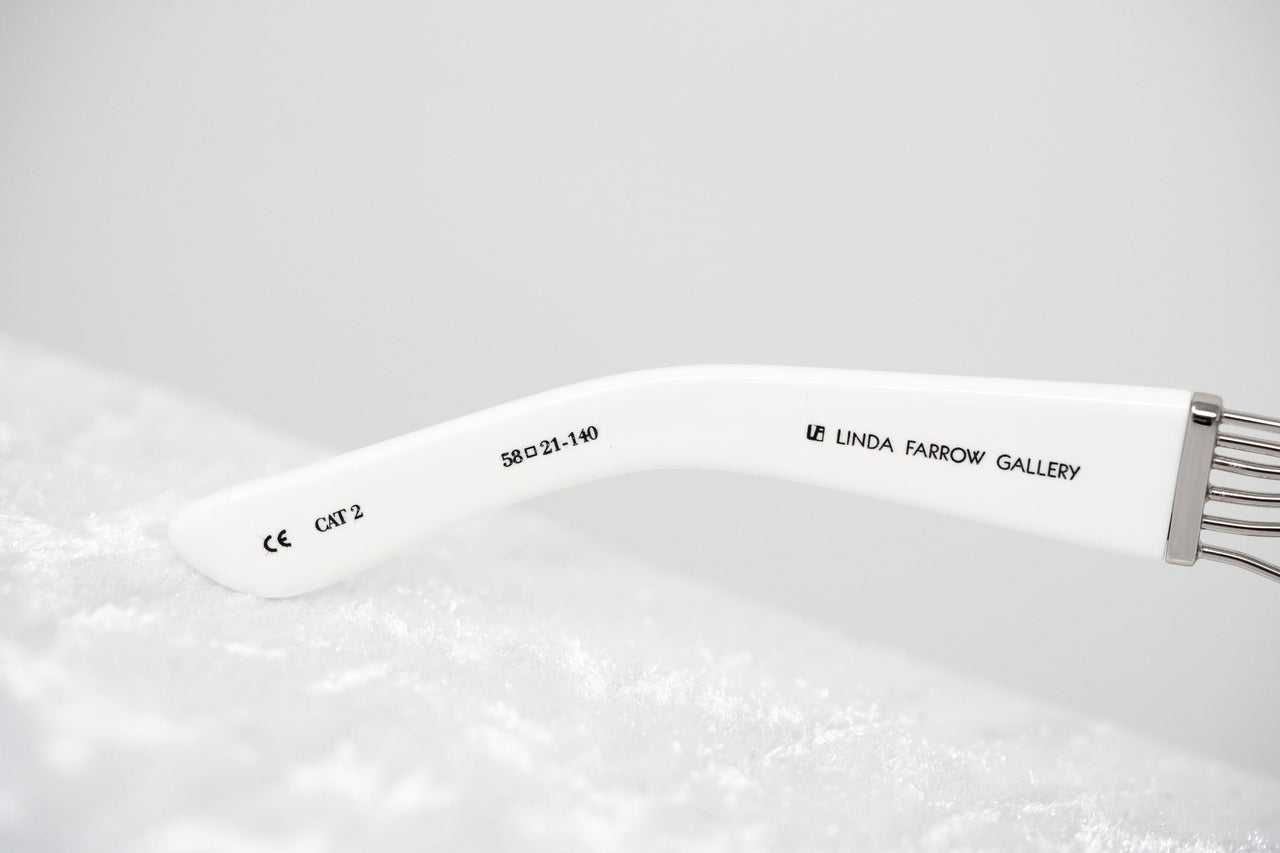 Prabal Gurung Sunglasses Women's Rectangle White Acetate CAT2 Grey Lenses PG13C3SUN - Watches & Crystals