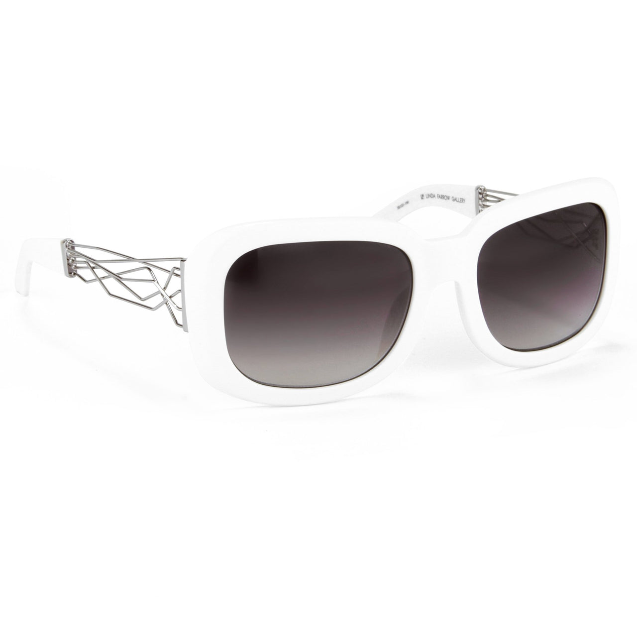 Prabal Gurung Sunglasses Women's Rectangle White Acetate CAT2 Grey Lenses PG13C3SUN - Watches & Crystals
