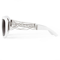 Thumbnail for Prabal Gurung Sunglasses Women's Rectangle White Acetate CAT2 Grey Lenses PG13C3SUN - Watches & Crystals