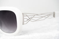 Thumbnail for Prabal Gurung Sunglasses Women's Rectangle White Acetate CAT2 Grey Lenses PG13C3SUN - Watches & Crystals