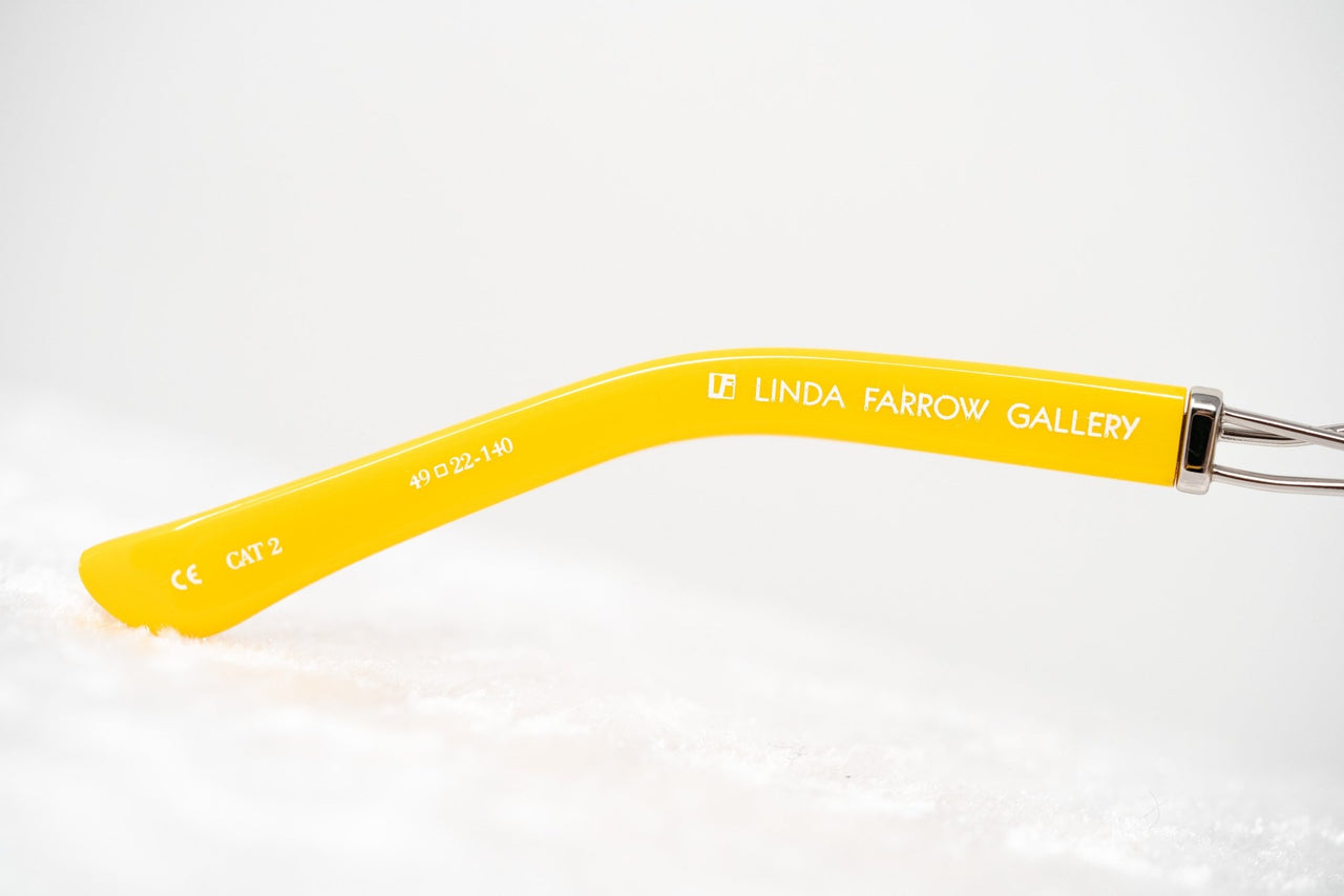 Prabal Gurung Sunglasses Women's Round Flat Top Yellow Acetate CAT2 Grey Gradient Lenses PG15C4SUN - Watches & Crystals