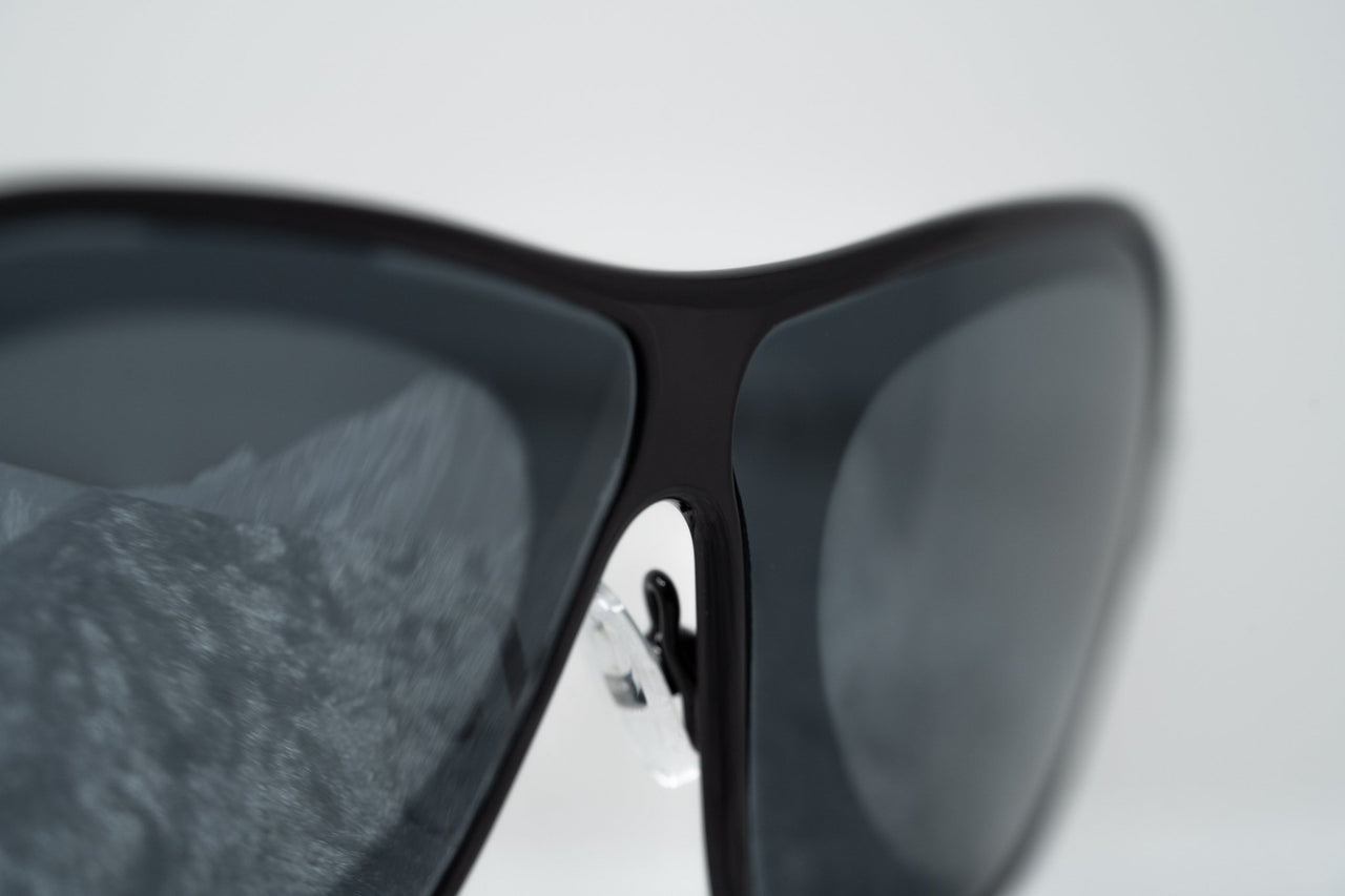 Raf Simons Sunglasses Rectangular Black and Grey Lenses Category 4 - RAF19C1SUN - Watches & Crystals