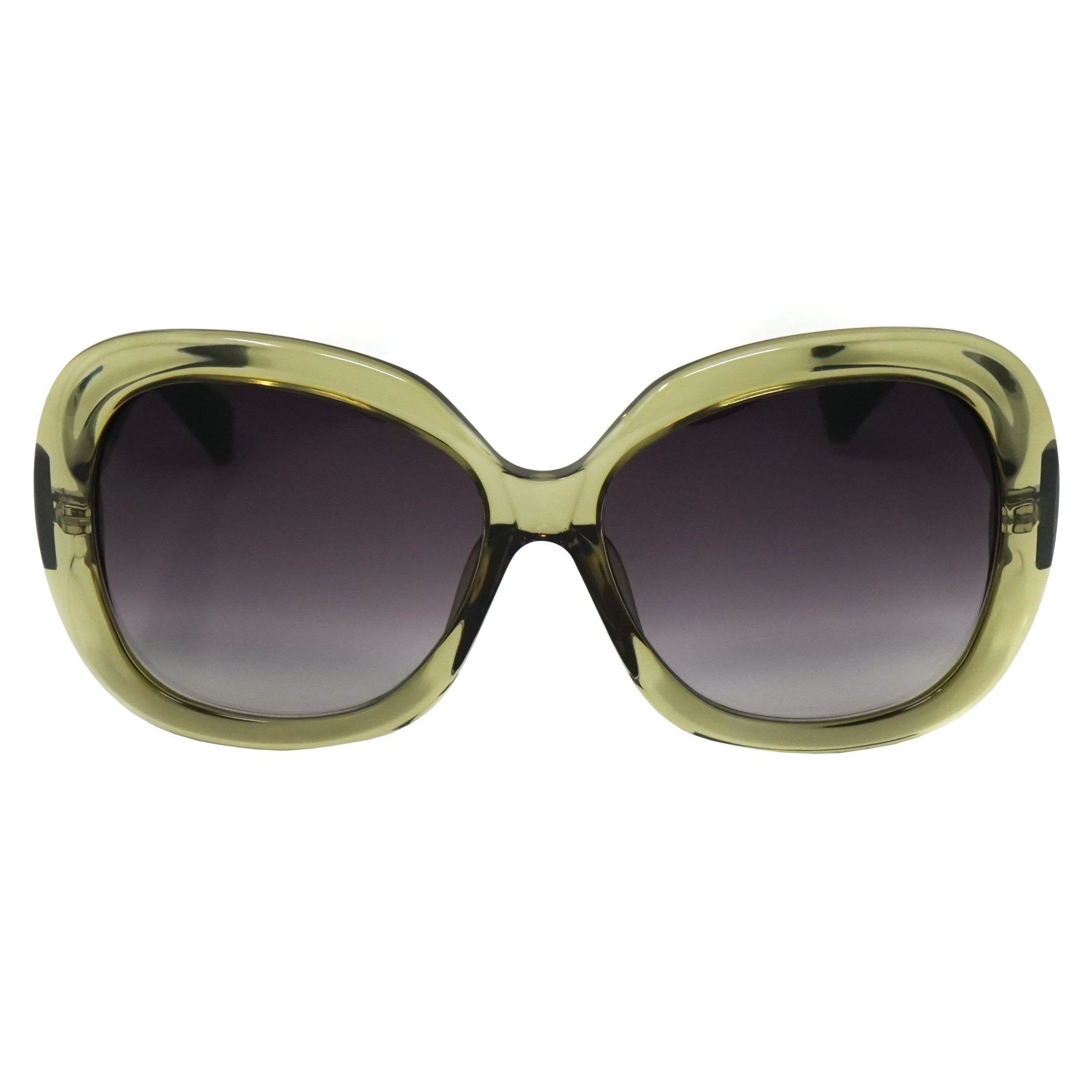 Rue De Mail Sunglasses Oversized Green Brown - Watches & Crystals