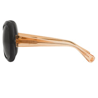 Thumbnail for Rue De Mail Sunglasses Oversized Translucent Black with Black Lenses RDM2C2SUN - Watches & Crystals