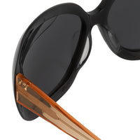 Thumbnail for Rue De Mail Sunglasses Oversized Translucent Black with Black Lenses RDM2C2SUN - Watches & Crystals