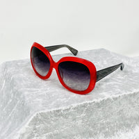 Thumbnail for Rue De Mail Sunglasses Oversized Translucent Red with Grey Graduated Lenses RDM2C4SUN - Watches & Crystals