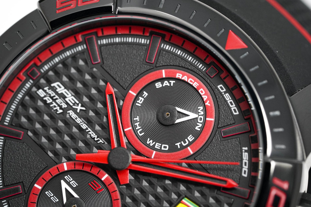 Scuderia Ferrari Watch Apex Multi-Fx Red Black Silicone Fe-083-0634 –  Watches & Crystals