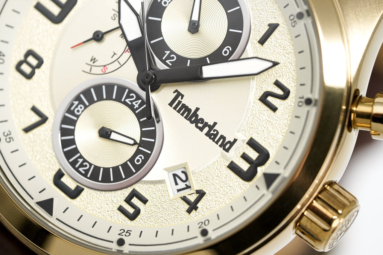 Timberland Men's Watch Groveton Multi Function Cream TBL.15357JSK/07 - Watches & Crystals