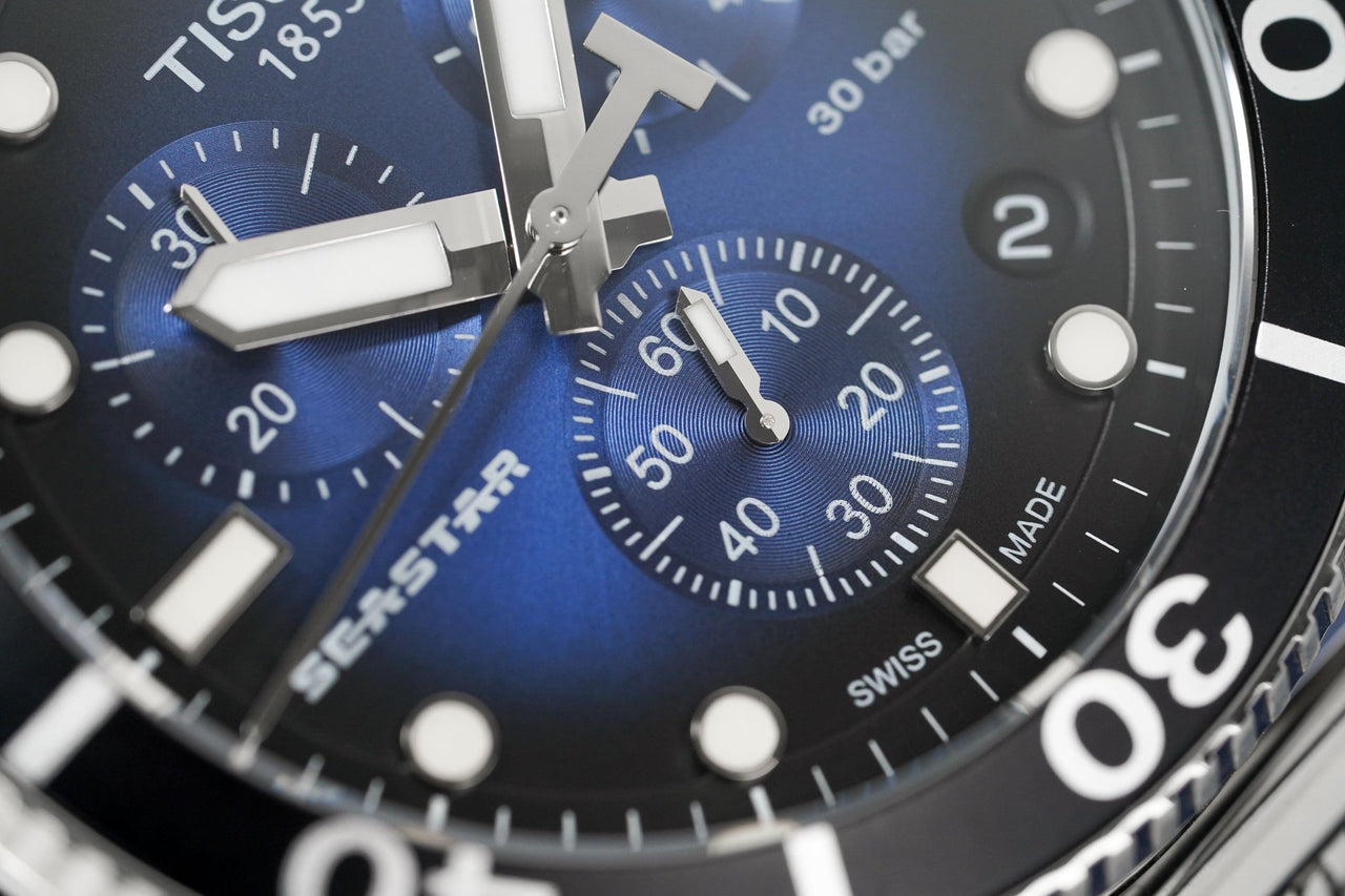 Tissot Chronograph Men's Watch SEASTAR 1000 Blue T1204171104102 - Watches & Crystals