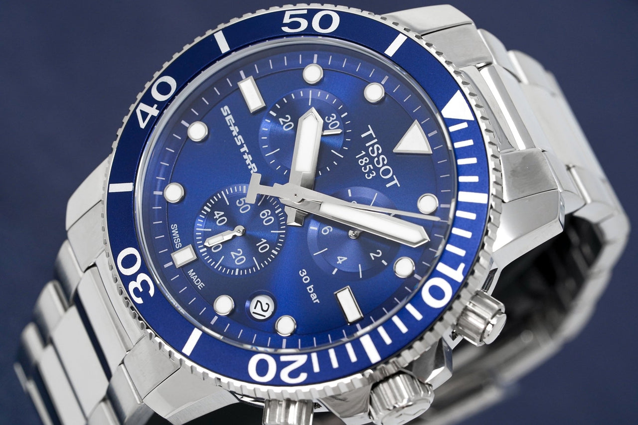 Tissot Chronograph Watch SEASTAR 1000 Blue T1204171104100 - Watches & Crystals