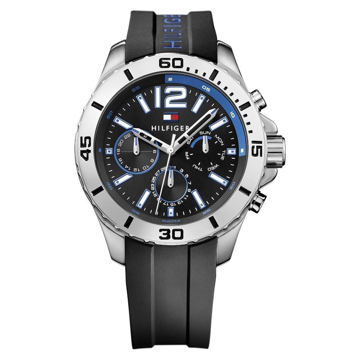 Tommy Hilfiger Men's Watch Chronograph Cool Sport Black 1791143 - Watches & Crystals
