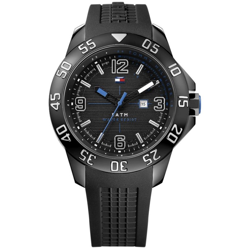 Tommy hilfiger black ip watch Clearance