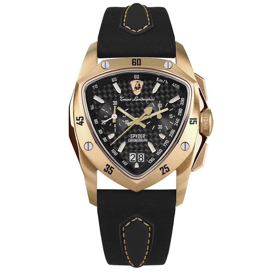 Tonino Lamborghini Men's Chronograph Watch New Spyder Yellow Gold TLF-A13-7 - Watches & Crystals