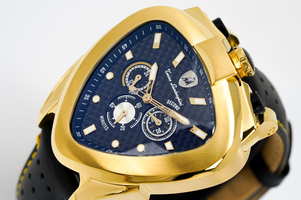 Tonino Lamborghini Men's Chronograph Watch Spyder 12H Yellow Gold T20CH-B - Watches & Crystals