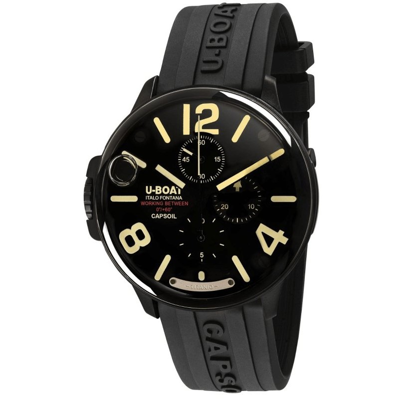 U-Boat Capsoil Chronograph 45 Black- 2022 EDITION 8896 - Watches & Crystals