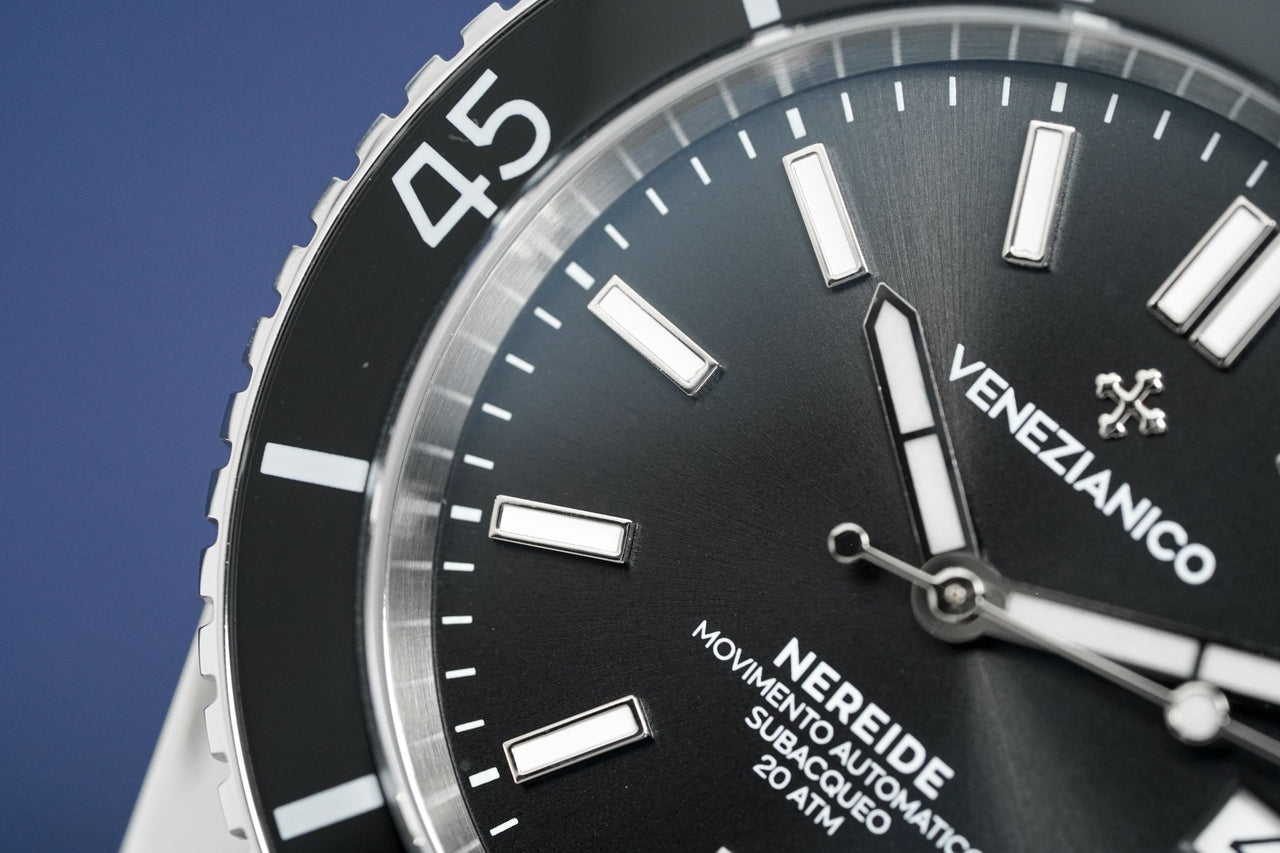 Venezianico Automatic Watch Nereide Canova Bracelet Black 3321504C - Watches & Crystals