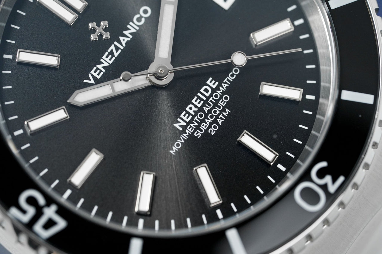 Venezianico Automatic Watch Nereide Canova Bracelet Black 3321504C - Watches & Crystals