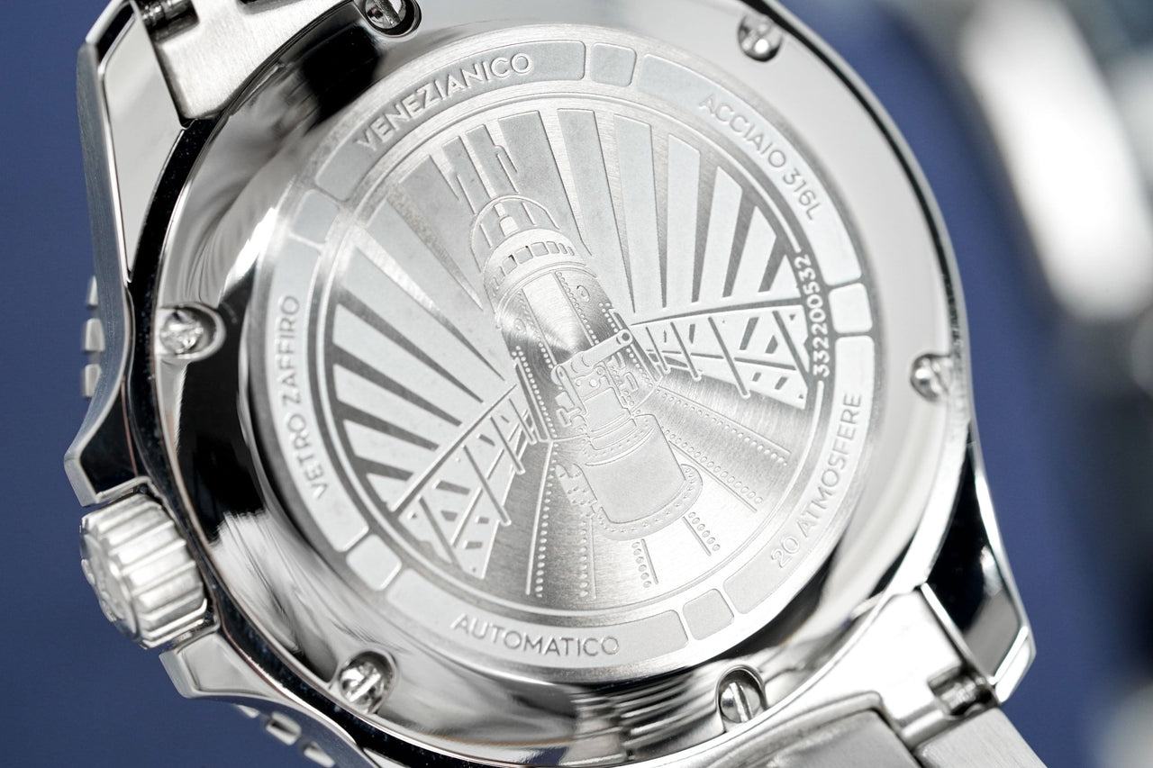 Venezianico Automatic Watch Nereide Canova Bracelet Black 3321504C - Watches & Crystals