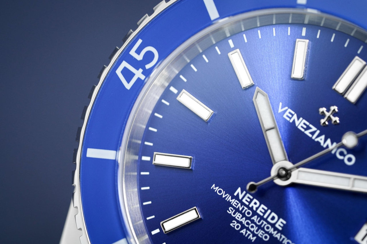 Venezianico Automatic Watch Nereide Canova Bracelet Blue 3321502C - Watches & Crystals