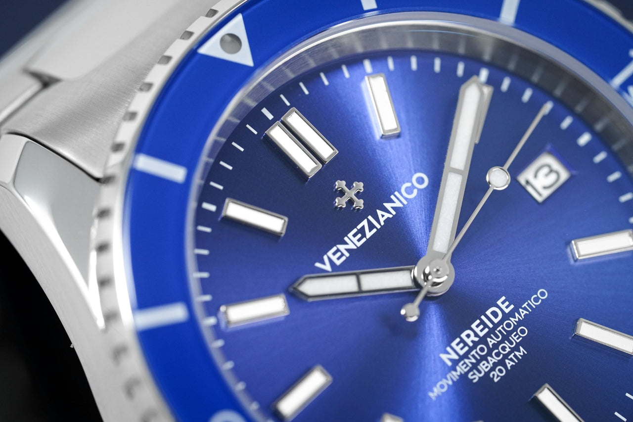 Venezianico Automatic Watch Nereide Canova Bracelet Blue 3321502C - Watches & Crystals