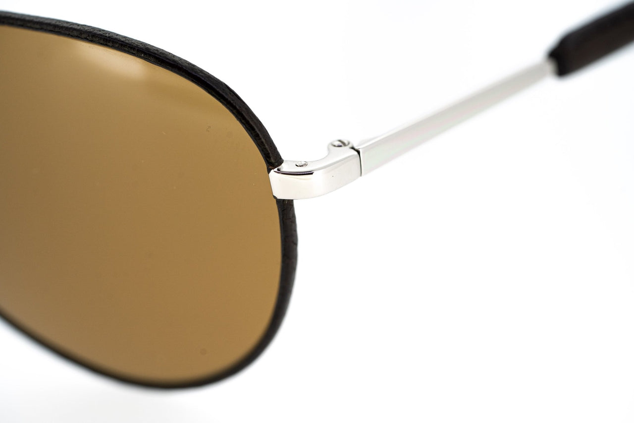 Veronique Branquinho Sunglasses Brown Leather With Brown Lenses Category 3 VB1C2SUN - Watches & Crystals