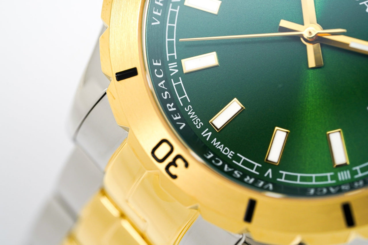 Versace Hellenyium 42mm Two Tone Green VE3A00720 - Watches & Crystals