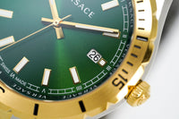 Thumbnail for Versace Hellenyium 42mm Two Tone Green VE3A00720 - Watches & Crystals