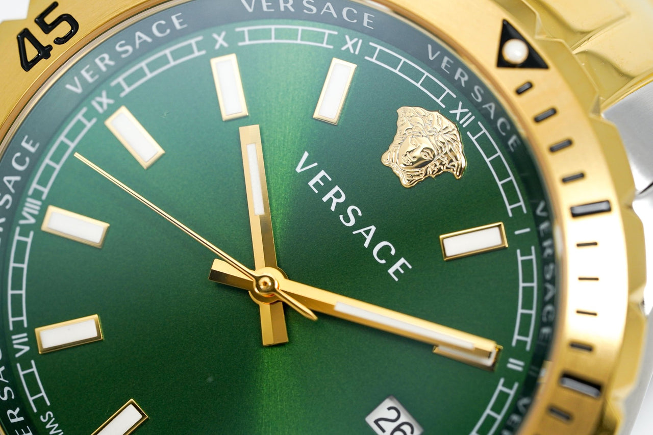 Versace Hellenyium 42mm Two Tone Green VE3A00720 - Watches & Crystals