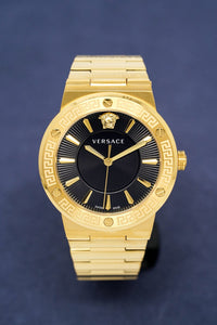 Thumbnail for Versace Ladies Watch Greca Logo Gold Black VEVH00820 - Watches & Crystals