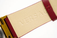Thumbnail for Versace Ladies Watch Greca Logo Gold Red Leather VEVH00420 - Watches & Crystals