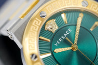 Thumbnail for Versace Ladies Watch Greca Logo Two-Tone Green VEVH00720 - Watches & Crystals