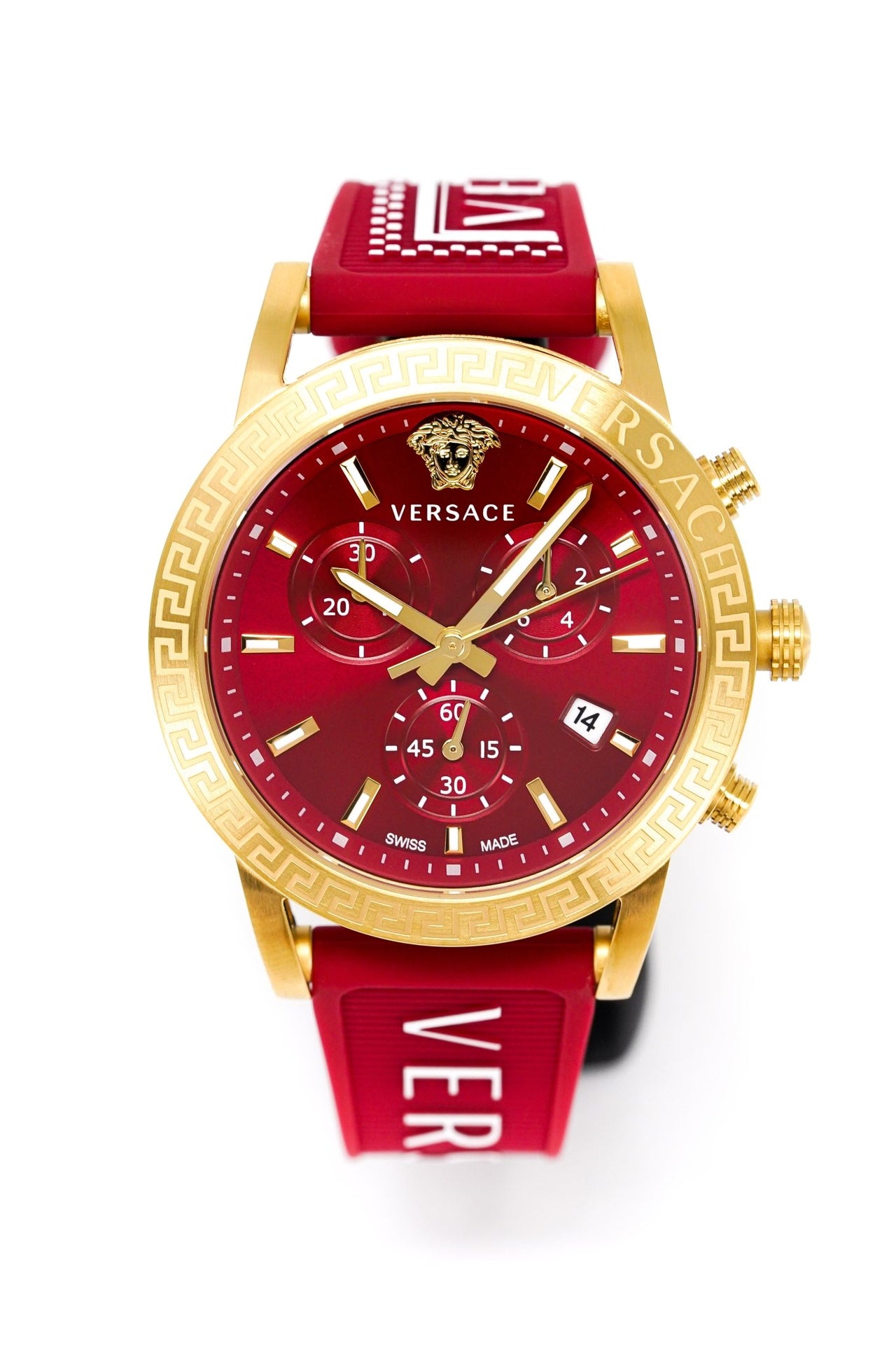 Versace Ladies Watch Sport Tech Chronograph Red Gold VEKB00322 - Watches & Crystals