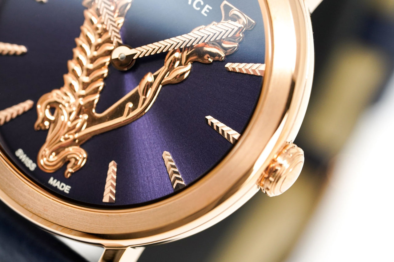 Versace Ladies Watch Virtus Blue IP Gold VERI00420 - Watches & Crystals