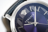 Thumbnail for Versace Men's V-Circle Watch Blue VE5A00120 - Watches & Crystals