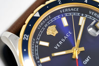 Thumbnail for Versace Men's Watch Hellenyium GMT Blue Leather V11080017 - Watches & Crystals