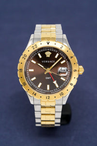Thumbnail for Versace Men's Watch Hellenyium GMT Two-Tone Brown V11040015 - Watches & Crystals