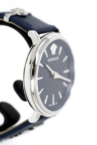 Thumbnail for Versace V-Circle 38mm Blue Silver VE8104222 - Watches & Crystals